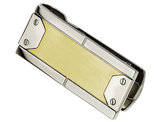 Men's Stainless Steel Money Clip with Yellow Plating